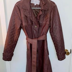 JESSICA SIMPSON - Faux Leather Trench

Never used, no tags, Brown